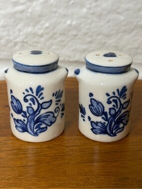 Vintage Delft Windmill Salt & Pepper Shakers